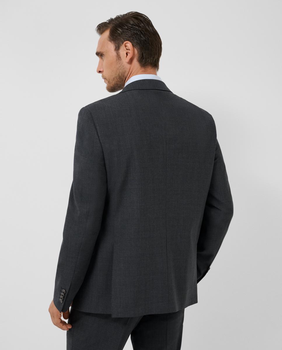 Fato Half Canvas Slim Fit Liso Cinzento-escuro-2