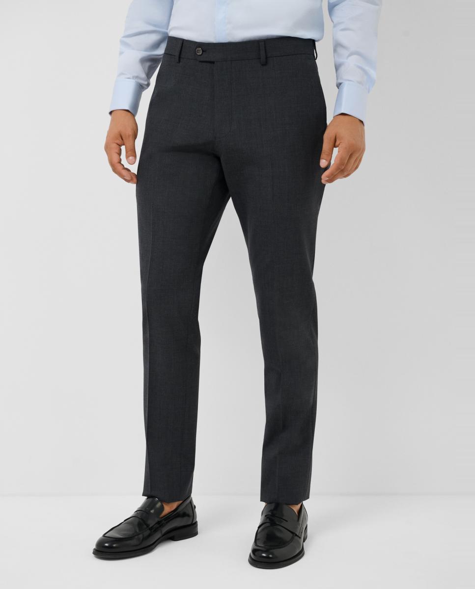 Fato Half Canvas Slim Fit Liso Cinzento-escuro-6