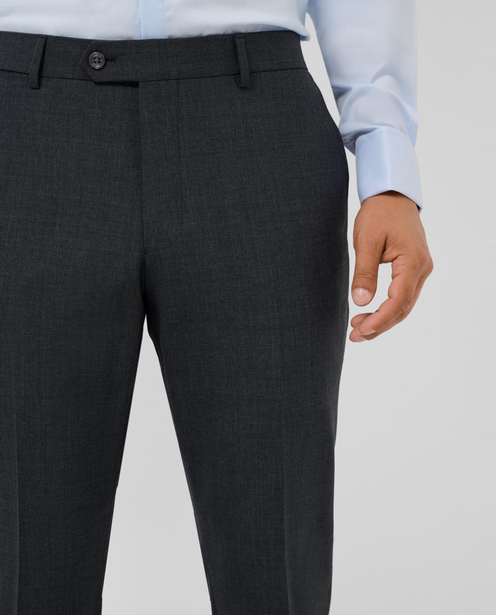 Fato Half Canvas Slim Fit Liso Cinzento-escuro-7
