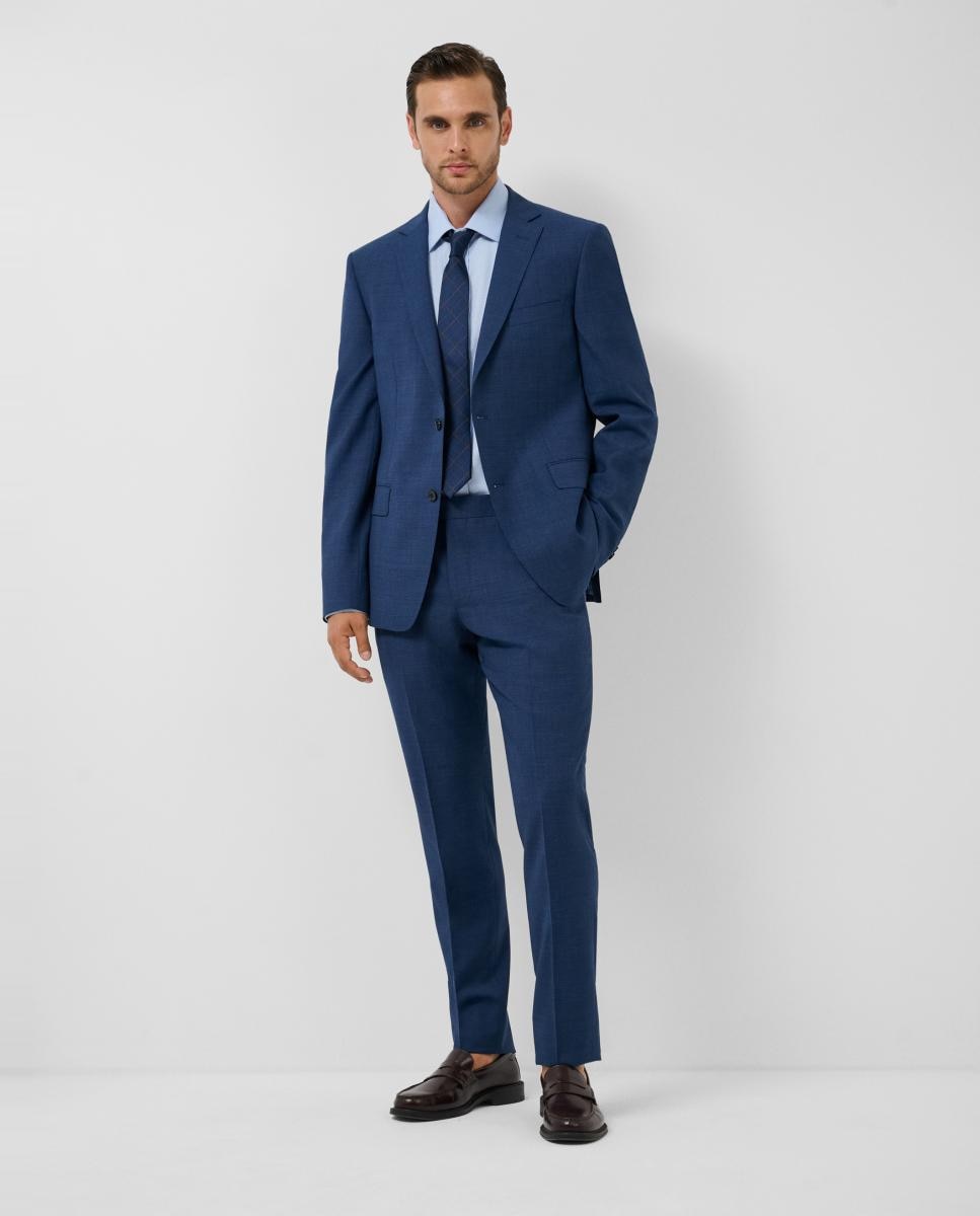 Traje de hombre half canvas slim fit falso liso - Roberto Verino - Azul Azul-1