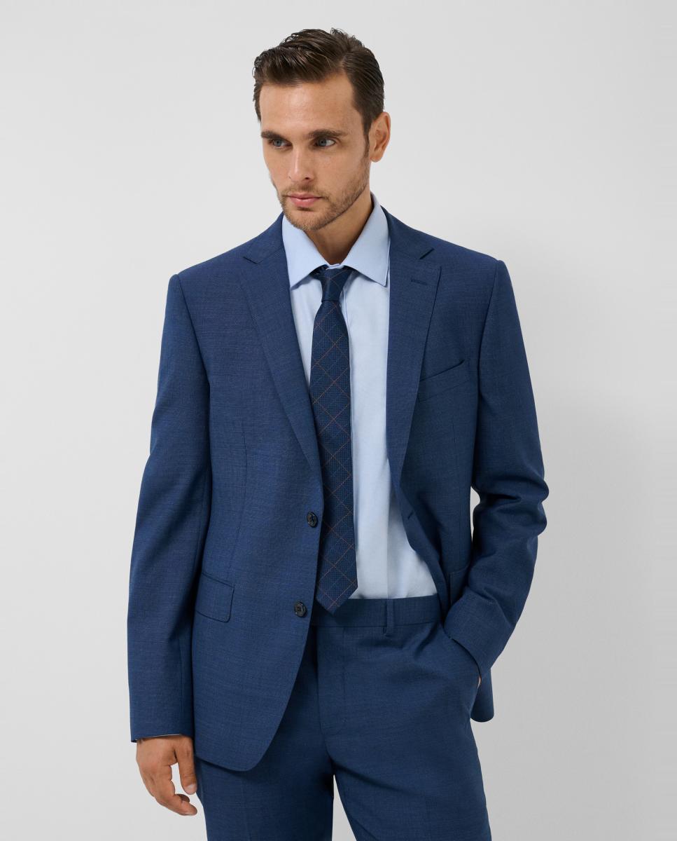 Traje de hombre half canvas slim fit falso liso - Roberto Verino - Azul Azul-2