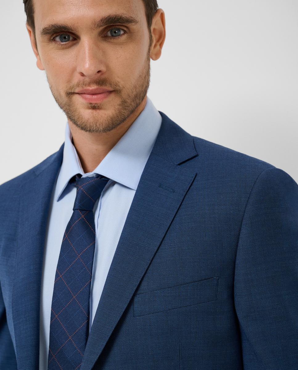 Traje de hombre half canvas slim fit falso liso - Roberto Verino - Azul Azul-4