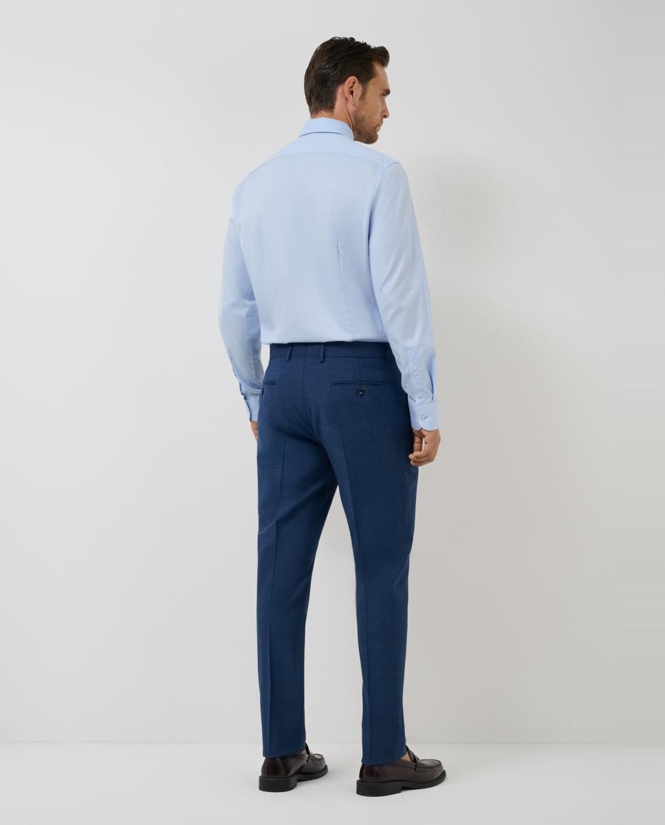 Traje de hombre half canvas slim fit falso liso - Roberto Verino - Azul Azul-7