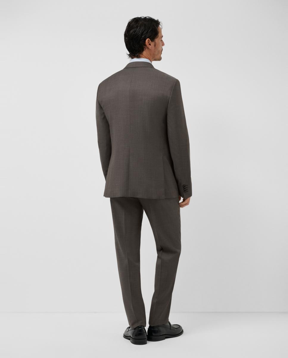 Fato Half Canvas Slim Fit Liso Castanho-3