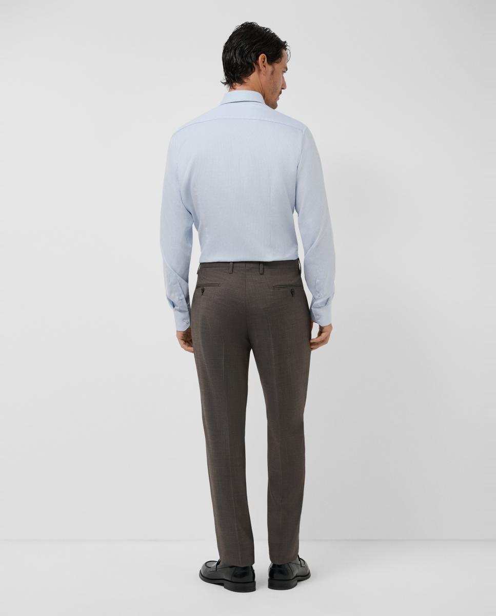 Fato Half Canvas Slim Fit Liso Castanho-7