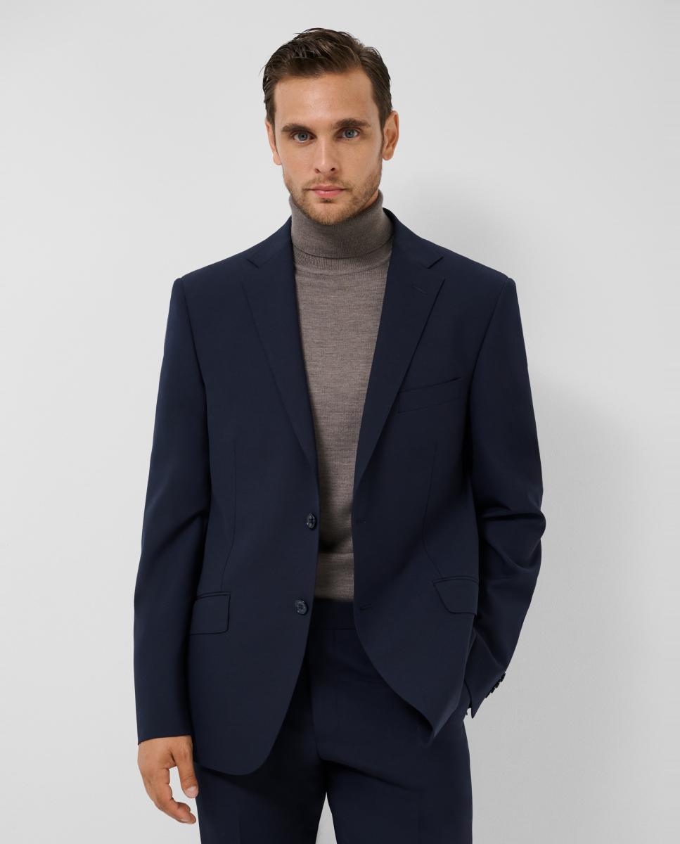 Traje de hombre half canvas regular fit liso - Roberto Verino - Azul Azul-2