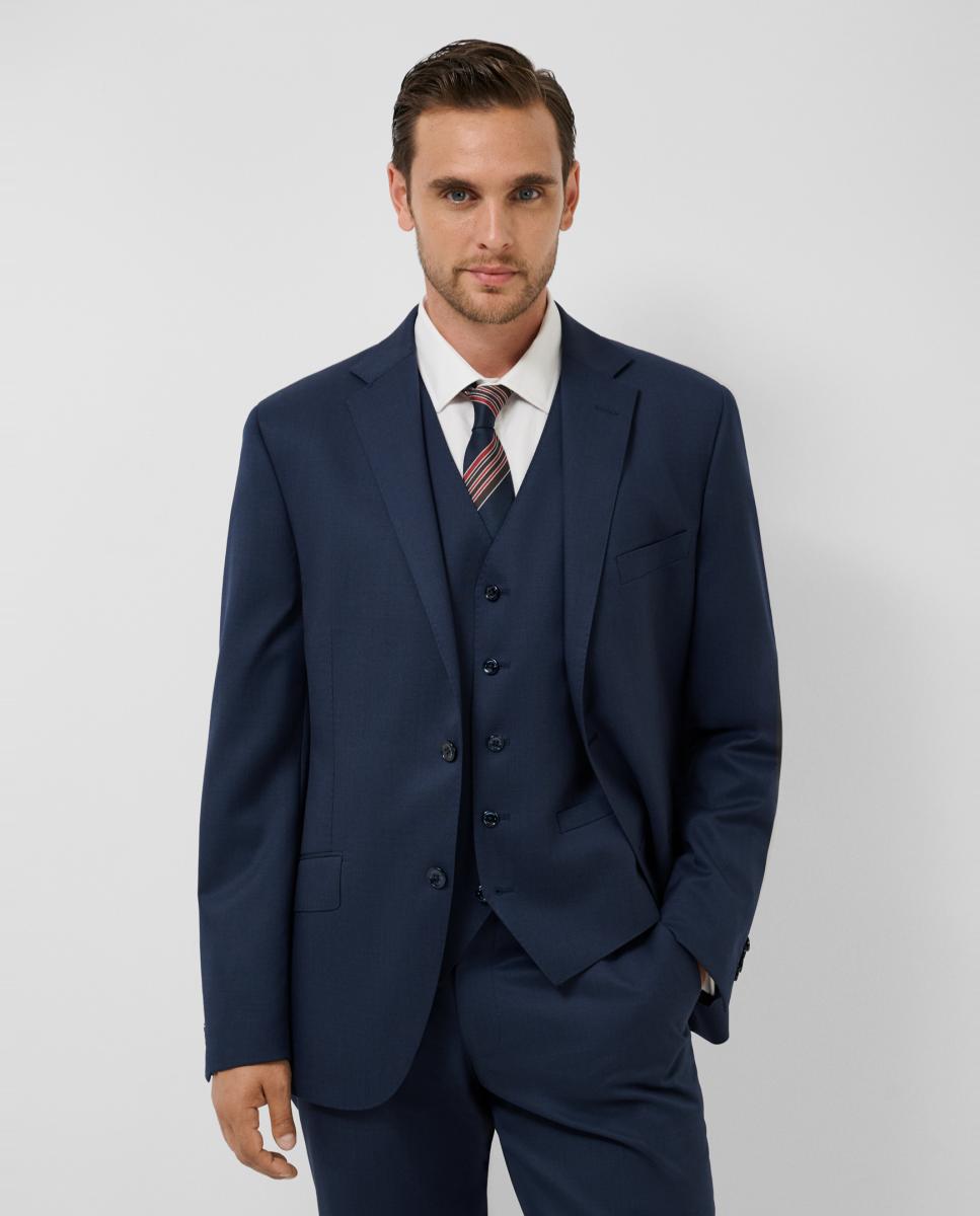 Traje de hombre half canvas regular fit liso - Roberto Verino - Azul índigo Azul índigo-2