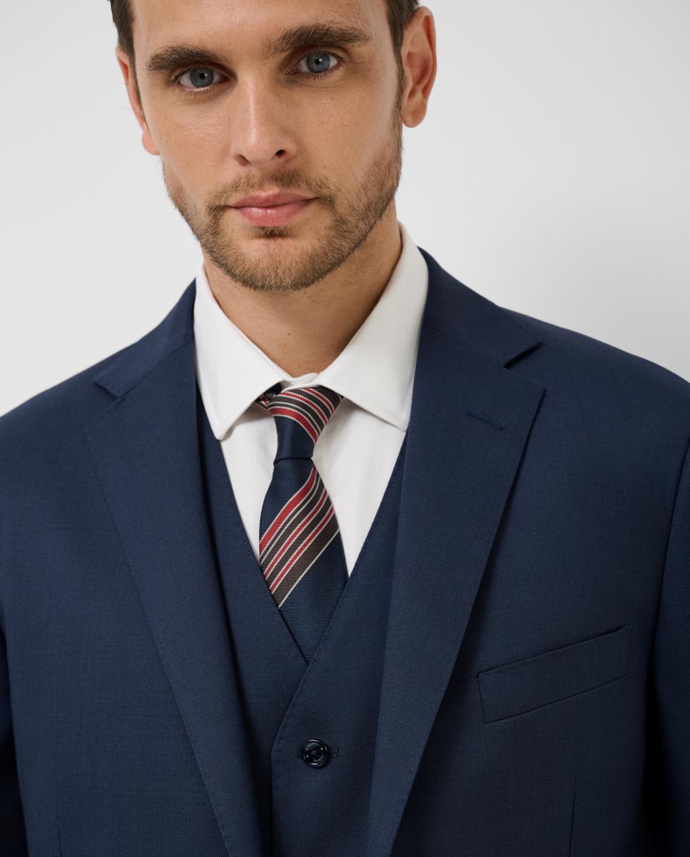 Traje de hombre half canvas regular fit liso - Roberto Verino - Azul índigo Azul índigo-4