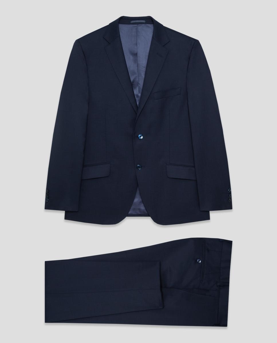Traje de hombre half canvas regular fit liso - Roberto Verino - Azul índigo Azul índigo-9