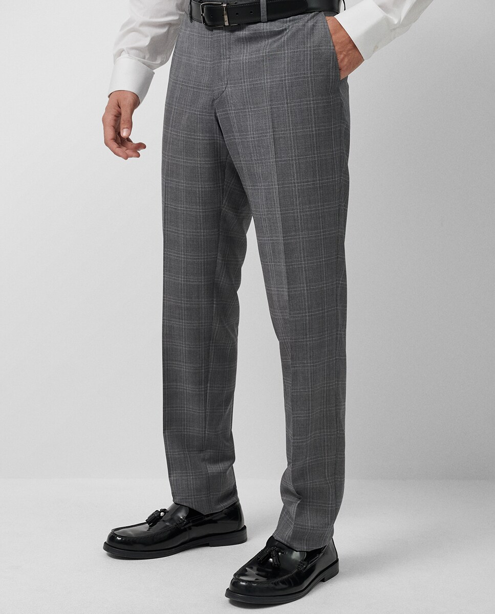 Fato Half Canvas Cruzado aos Quadrados Cinzento-escuro-5