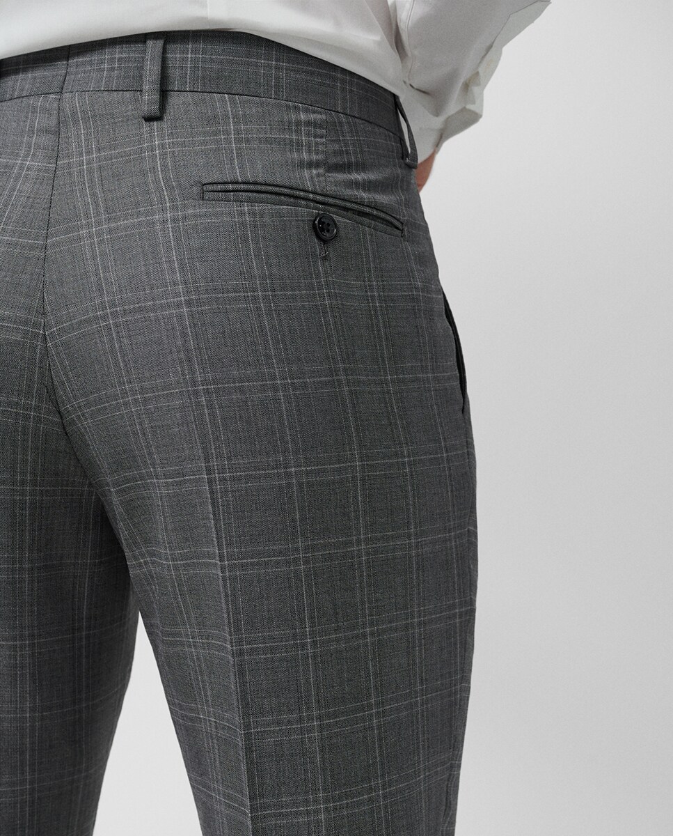 Fato Half Canvas Cruzado aos Quadrados Cinzento-escuro-6