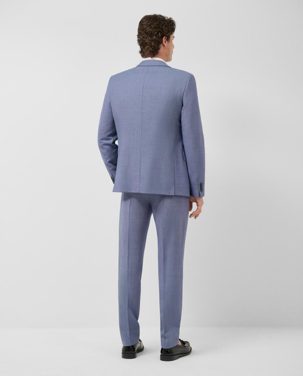 Fato Half Canvas Slim Fit com Olho-de-Perdiz Turquesa-2