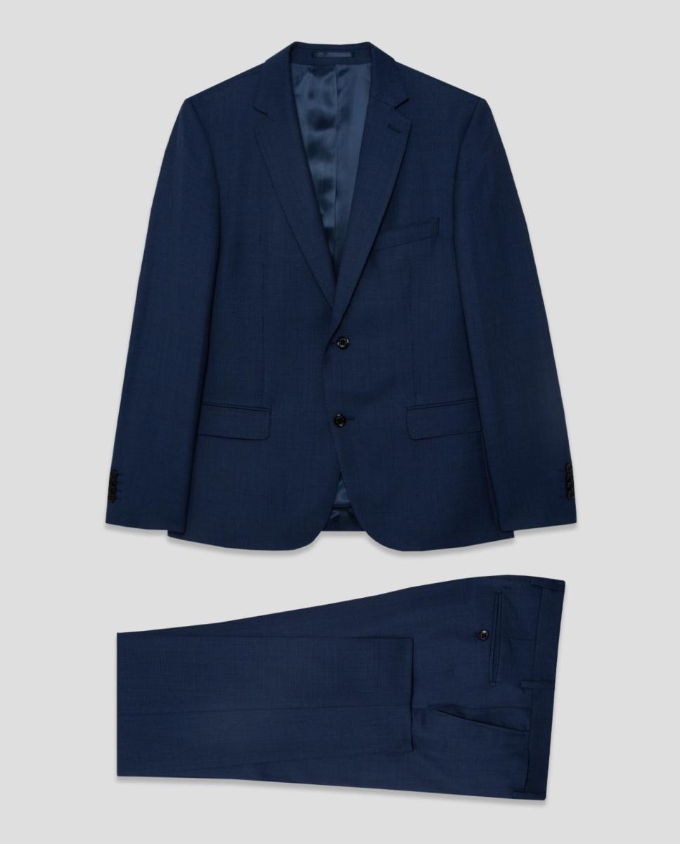 Fato Half Canvas Slim Fit Olho-de-Perdiz Azul-índigo-6