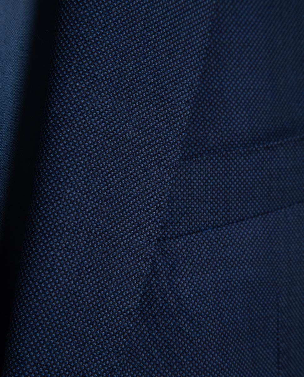 Fato Half Canvas Slim Fit Olho-de-Perdiz Azul-índigo-7