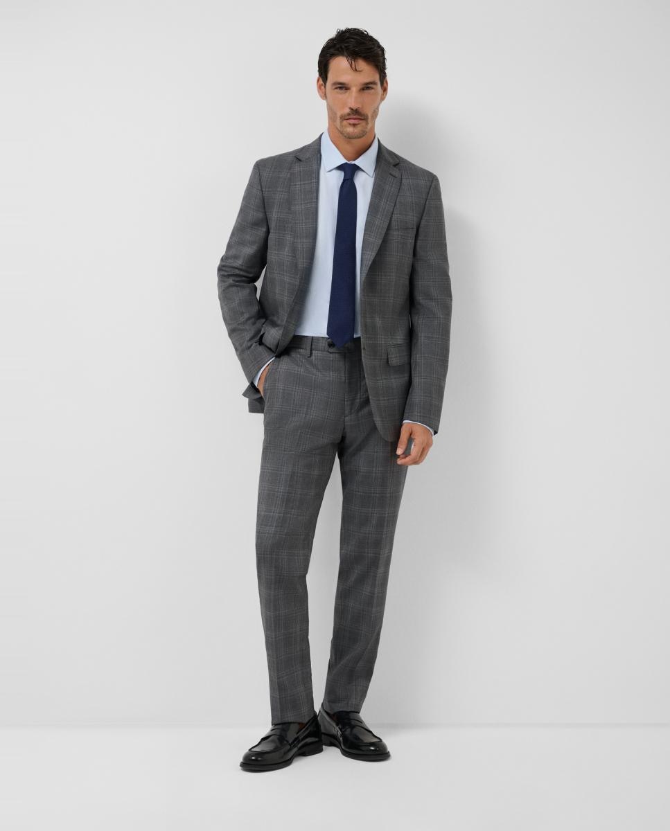 Imagem 0 de Fato Half Canvas Slim Fit aos Quadrados