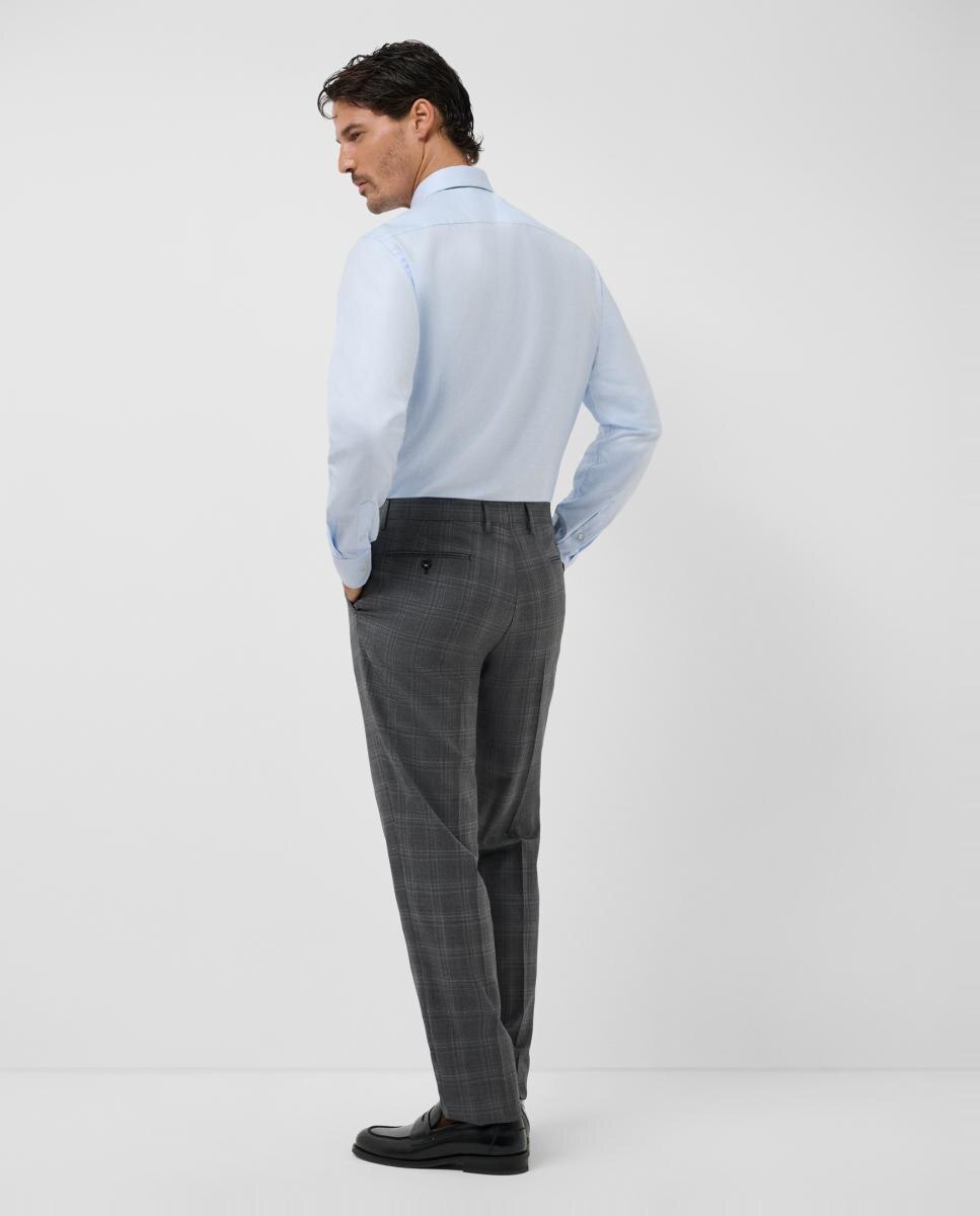 Fato Half Canvas Slim Fit aos Quadrados Cinzento-escuro-7