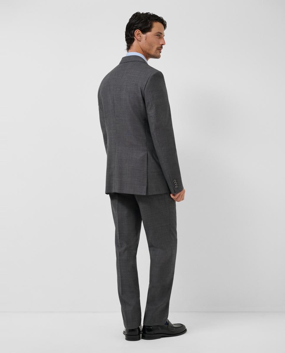Fato Half Canvas Regular Fit com Estrutura Bicolor Cinzento-escuro-3
