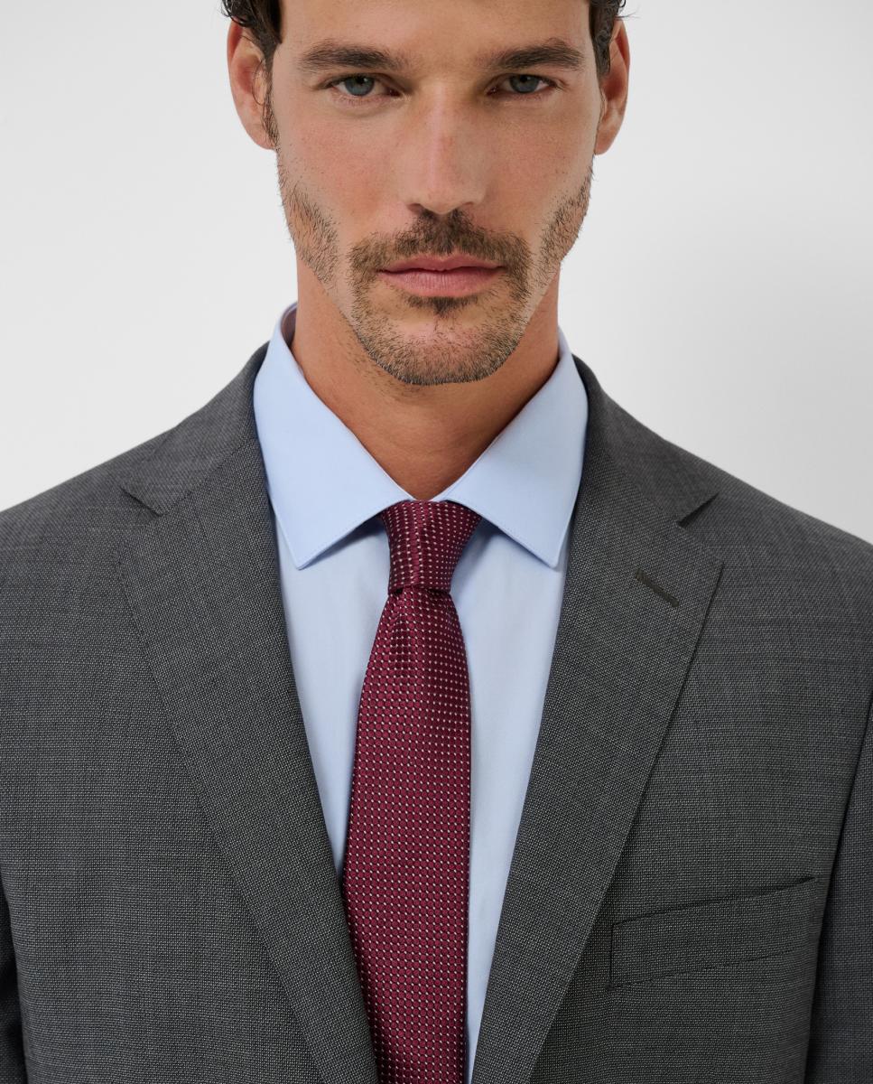 Fato Half Canvas Regular Fit com Estrutura Bicolor Cinzento-escuro-4