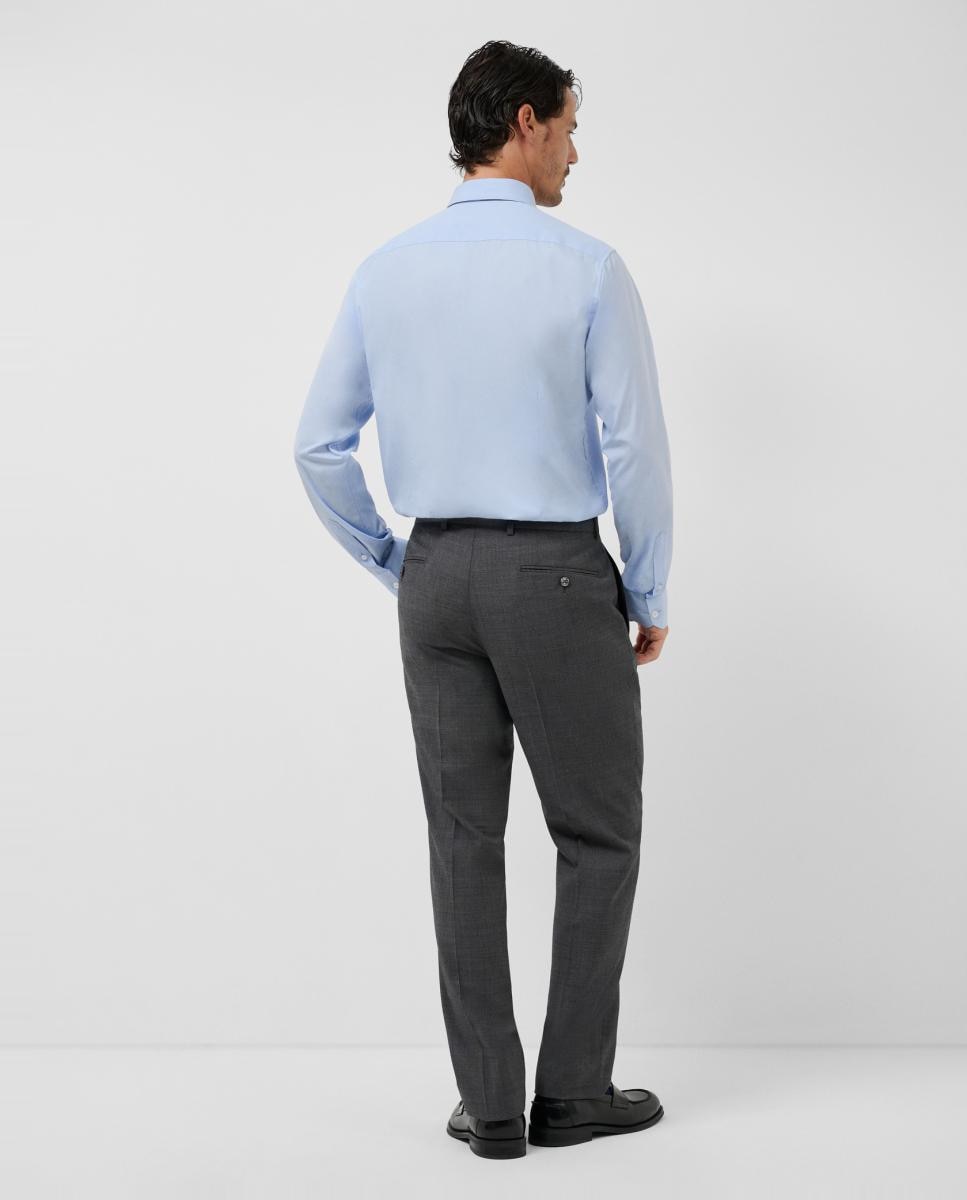 Fato Half Canvas Regular Fit com Estrutura Bicolor Cinzento-escuro-7