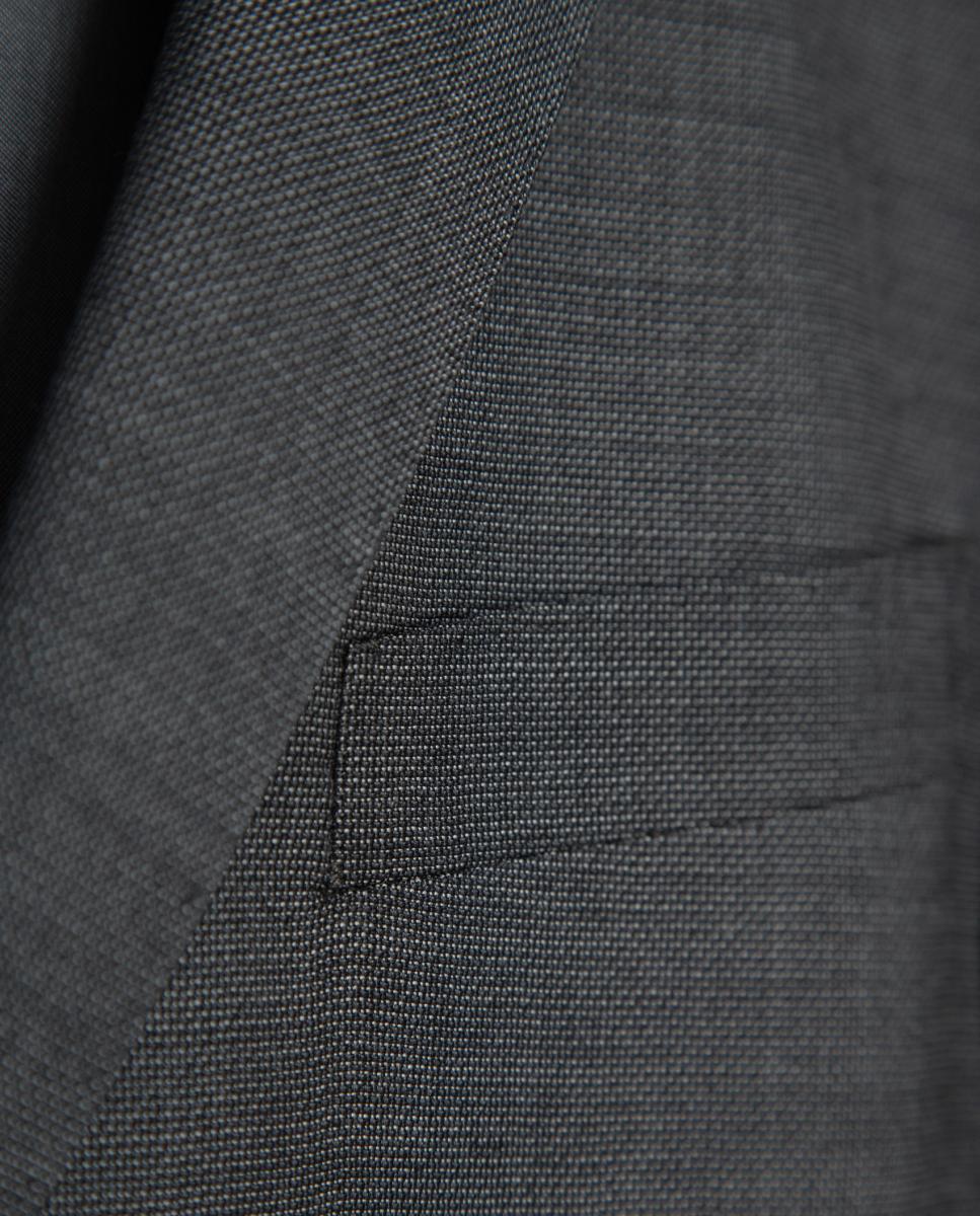 Fato Half Canvas Regular Fit com Estrutura Bicolor Cinzento-escuro-9