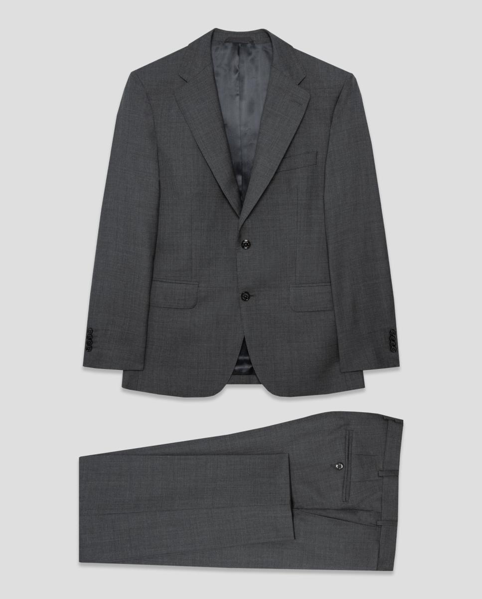 Traje de hombre half canvas regular fit microdibujo - Roberto Verino - Gris oscuro Gris oscuro-9