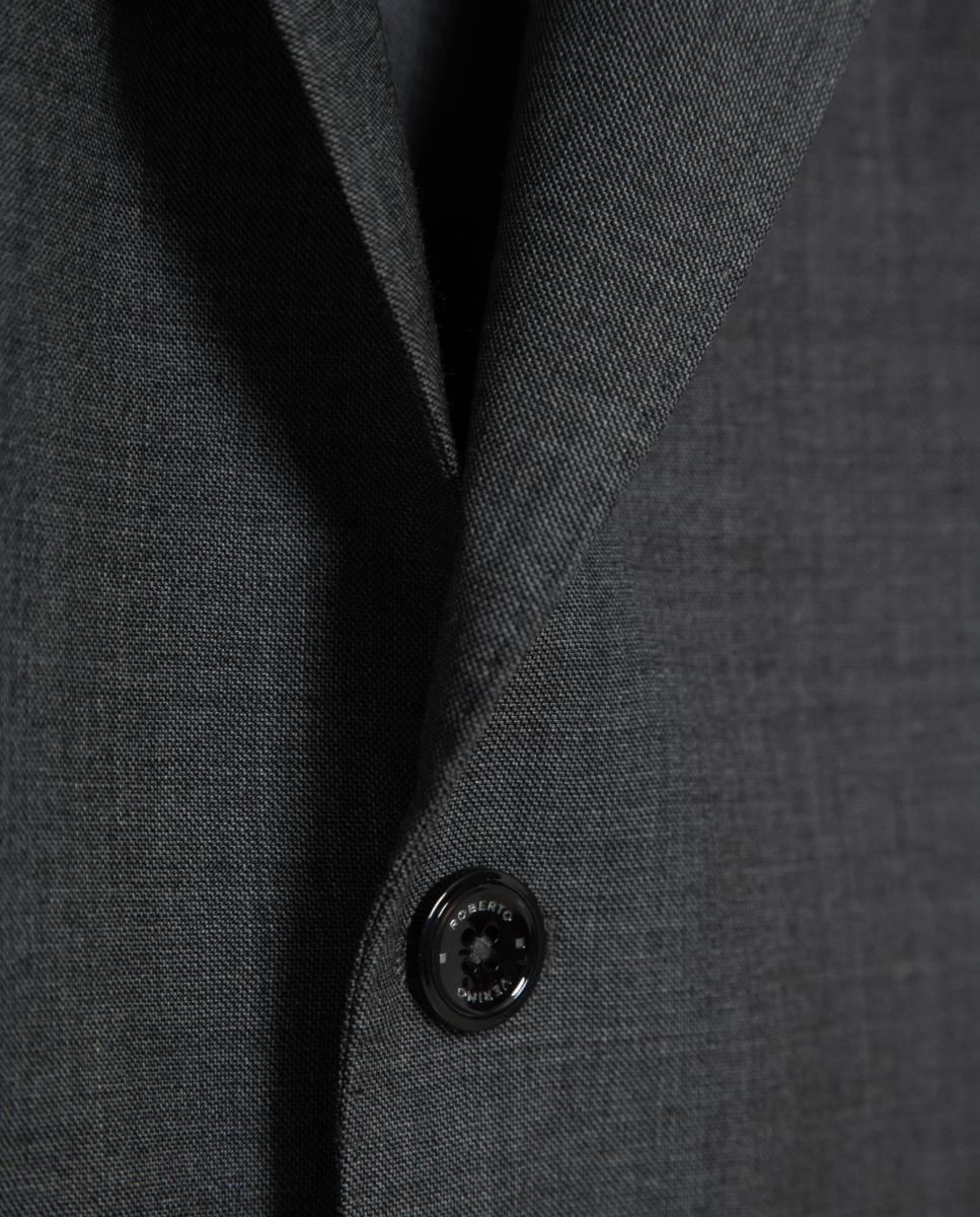 Traje de hombre half canvas regular fit microdibujo - Roberto Verino - Gris oscuro Gris oscuro-10