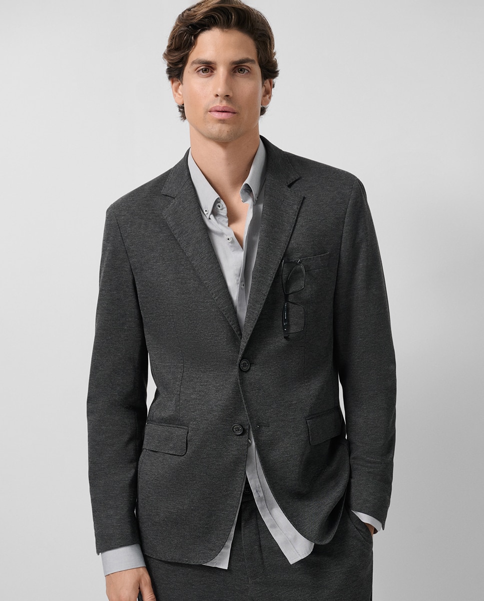 Casaco Separate em Tecido de Malha Roma Cinzento-escuro-1