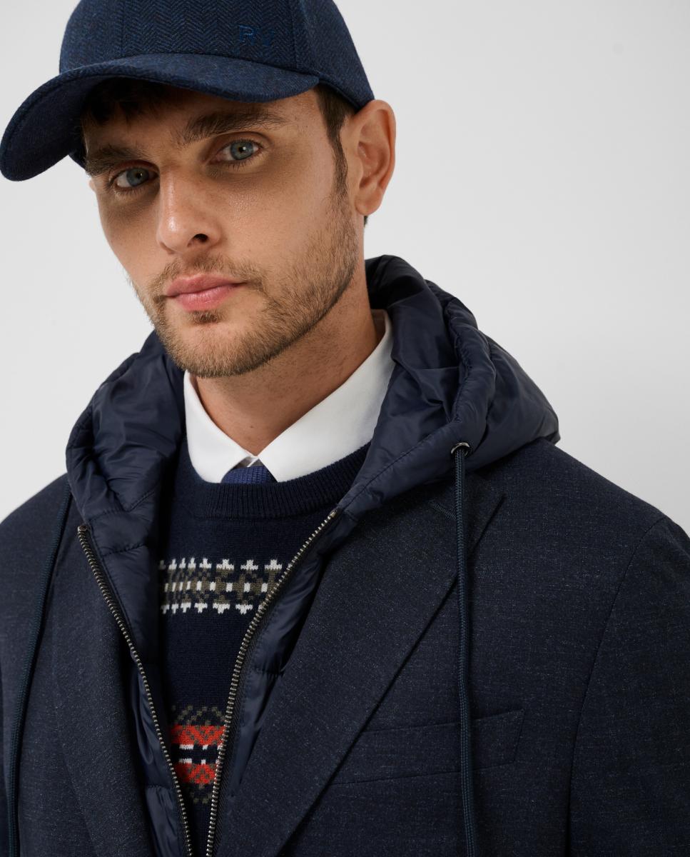 Chaqueta de hombre con pechera técnica - Roberto Verino - Azul Azul-3