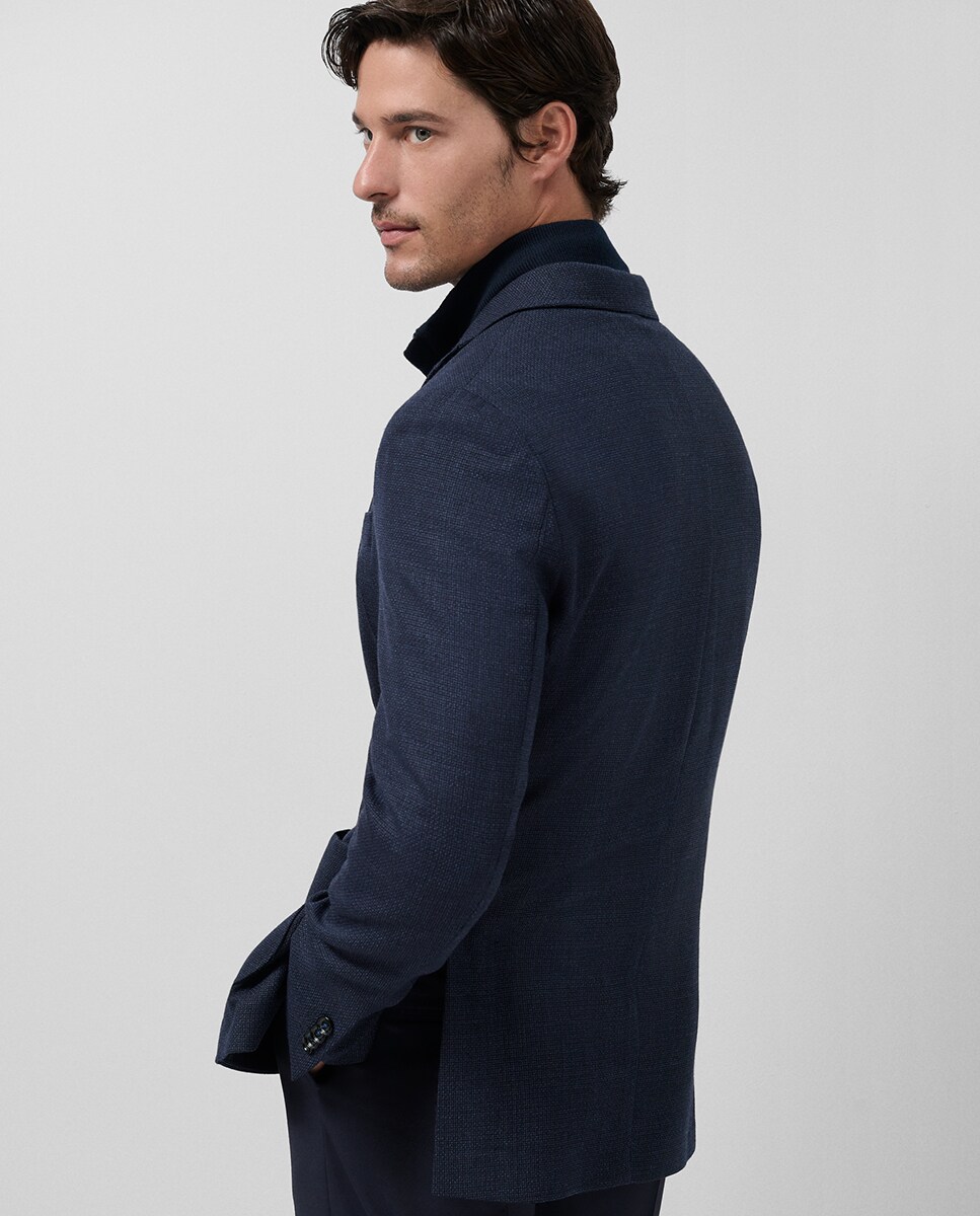 Casaco com Estrutura Azul-4