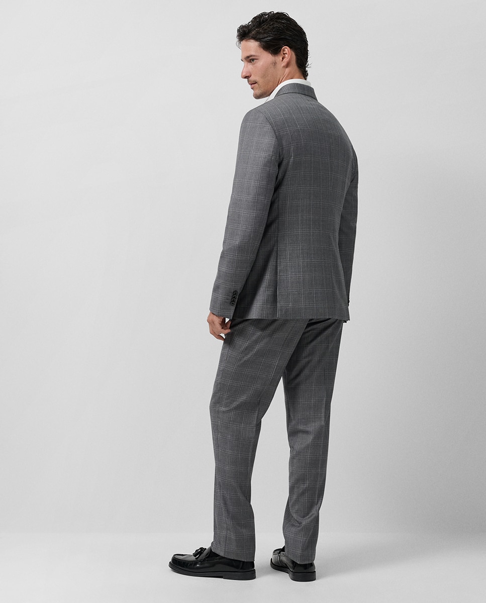 Casaco Separate aos Quadrados Cinzento-escuro-5