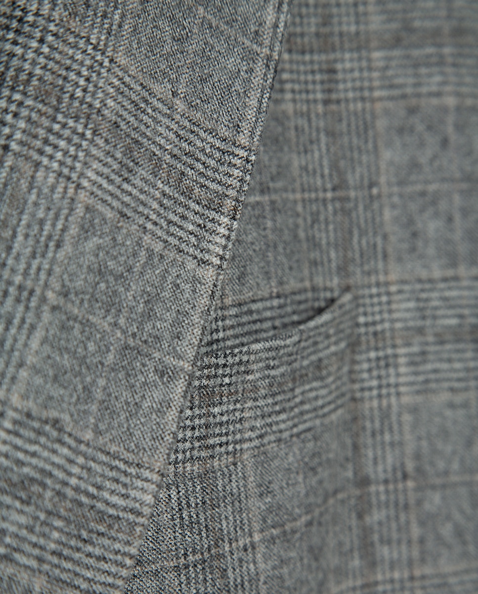 Casaco Separate aos Quadrados Cinzento-escuro-6