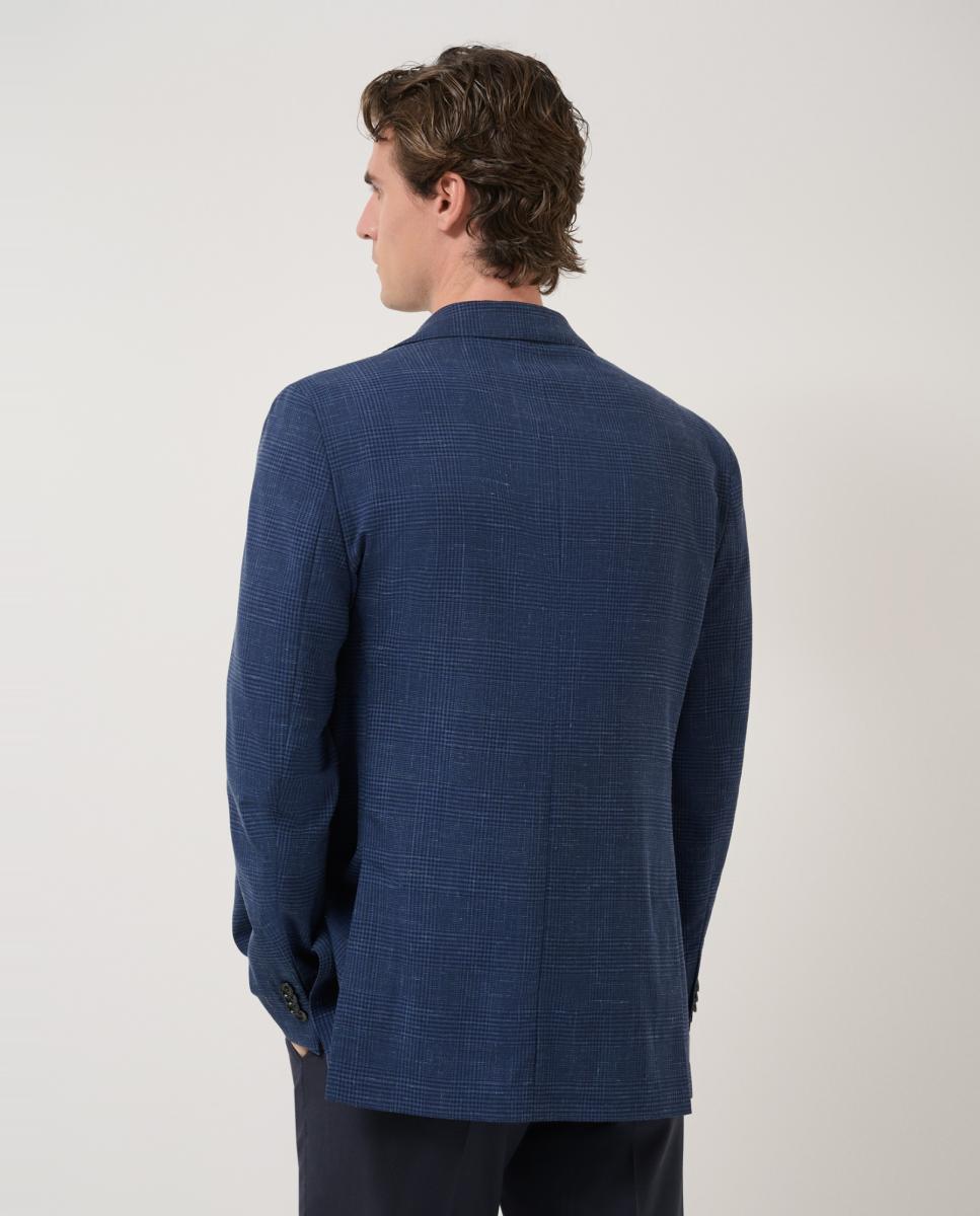 Casaco aos Quadrados Azul-índigo-2