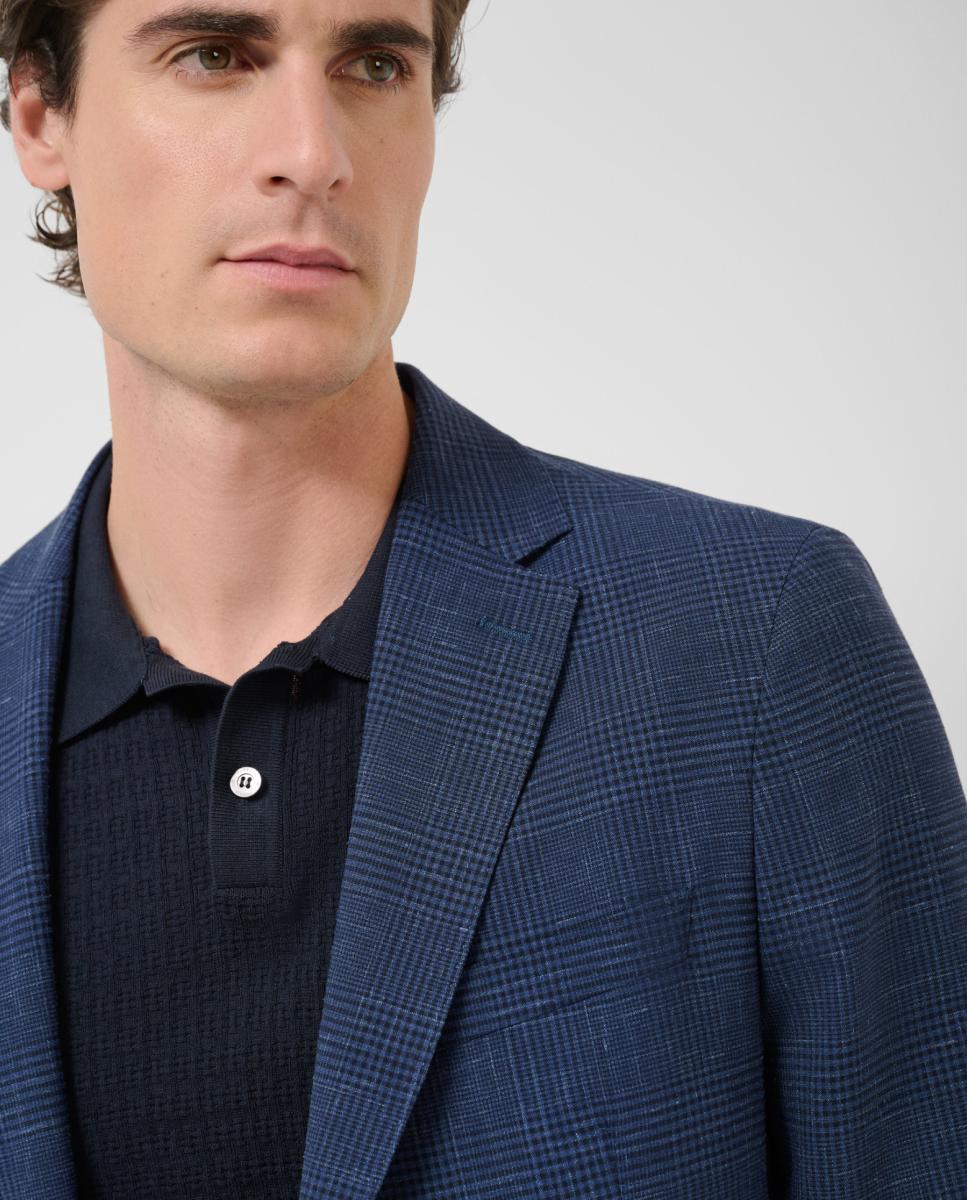 Casaco aos Quadrados Azul-índigo-3