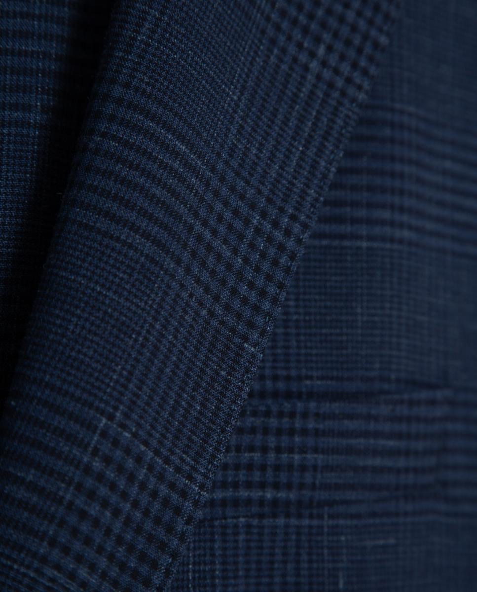 Casaco aos Quadrados Azul-índigo-5