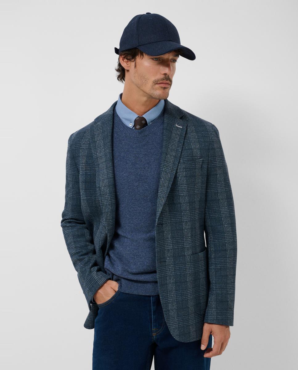Imagen 0 de Chaqueta de hombre cuadros Azul índigo