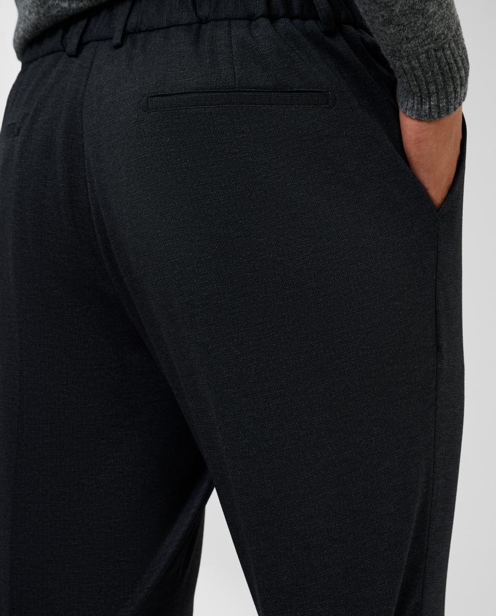 Pantalón separate de hombre punto falso liso - Roberto Verino - Azul Azul-4