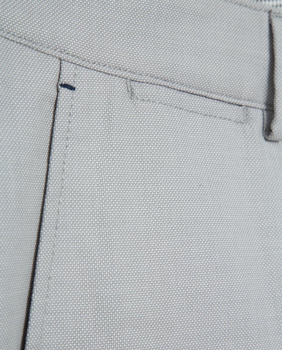 Calças Chino Regular Fit com Olho-de-Perdiz Cinzento-claro-6