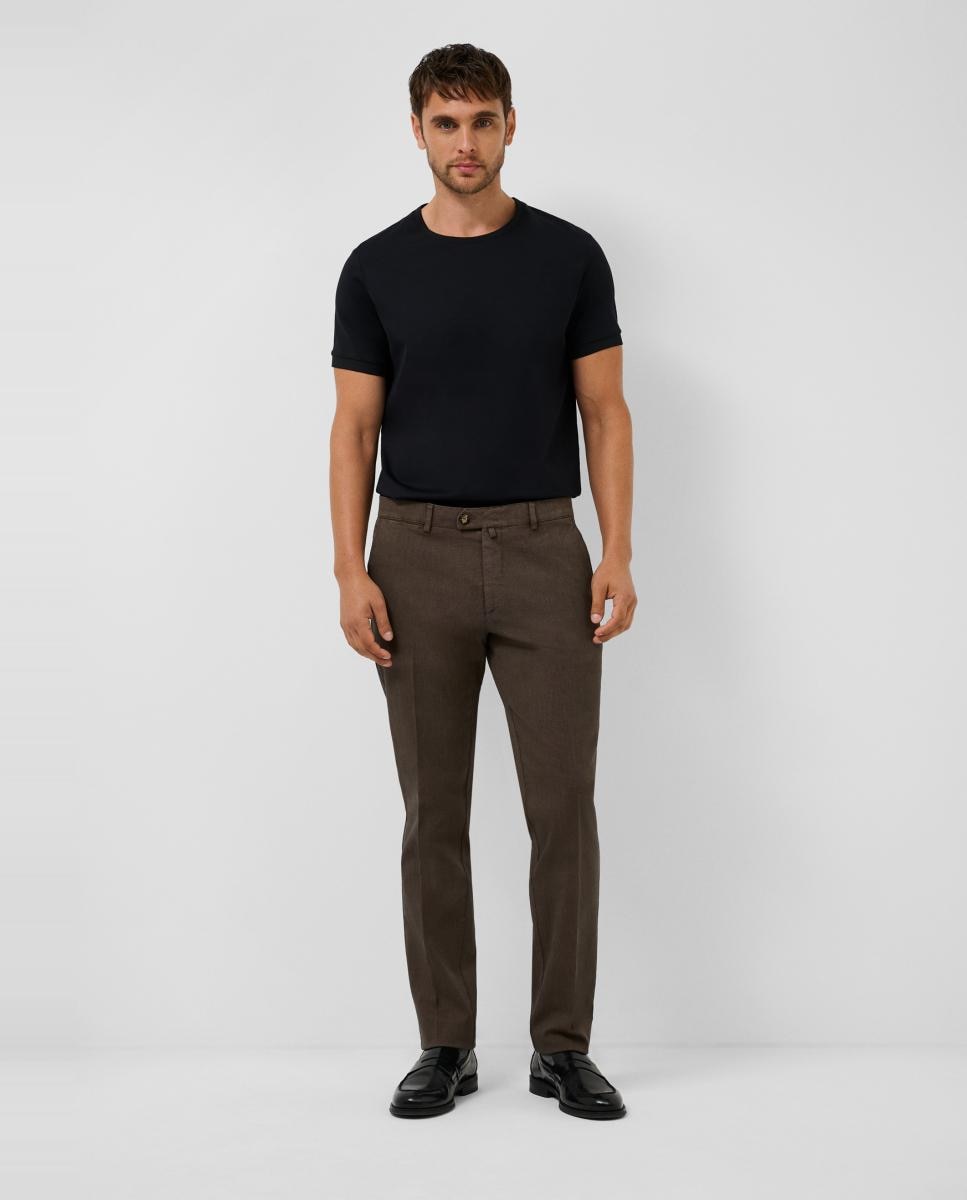 Chino de hombre regular fit ojo de perdiz - Roberto Verino - Beige Beige-1