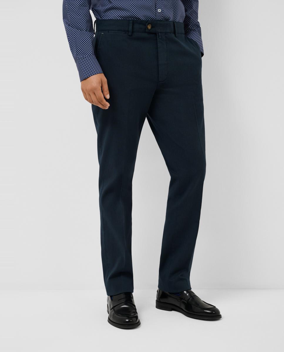 Chino de hombre regular fit ojo de perdiz - Roberto Verino - Azul Azul-2