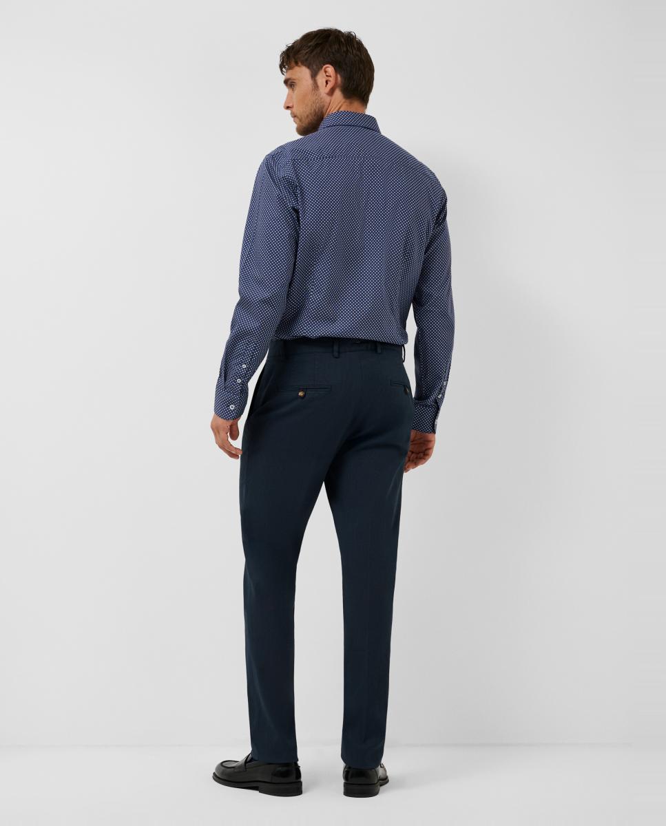 Chino de hombre regular fit ojo de perdiz - Roberto Verino - Azul Azul-3