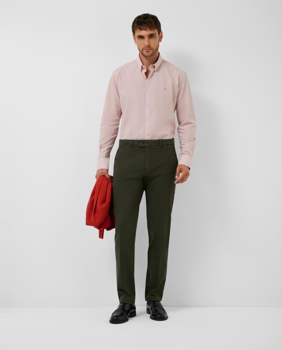 Imagen 0 de Chino de hombre regular fit ojo de perdiz Kaki