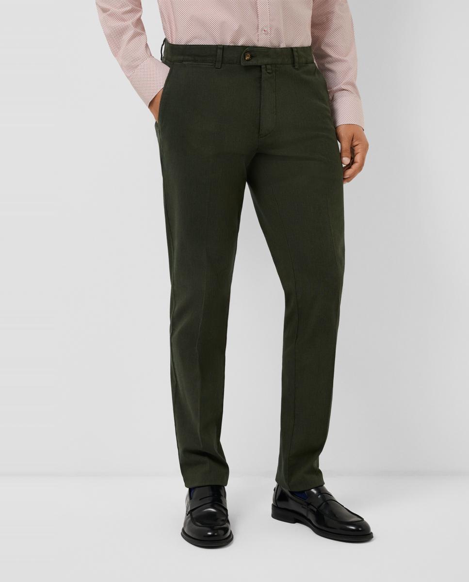 Chino de hombre regular fit ojo de perdiz - Roberto Verino - Kaki Kaki-2