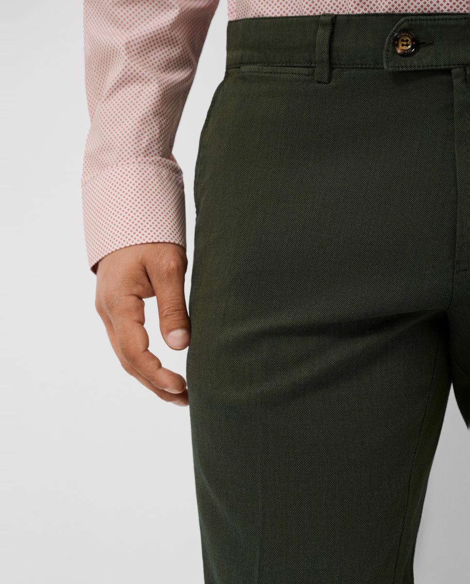 Chino de hombre regular fit ojo de perdiz - Roberto Verino - Kaki Kaki-4