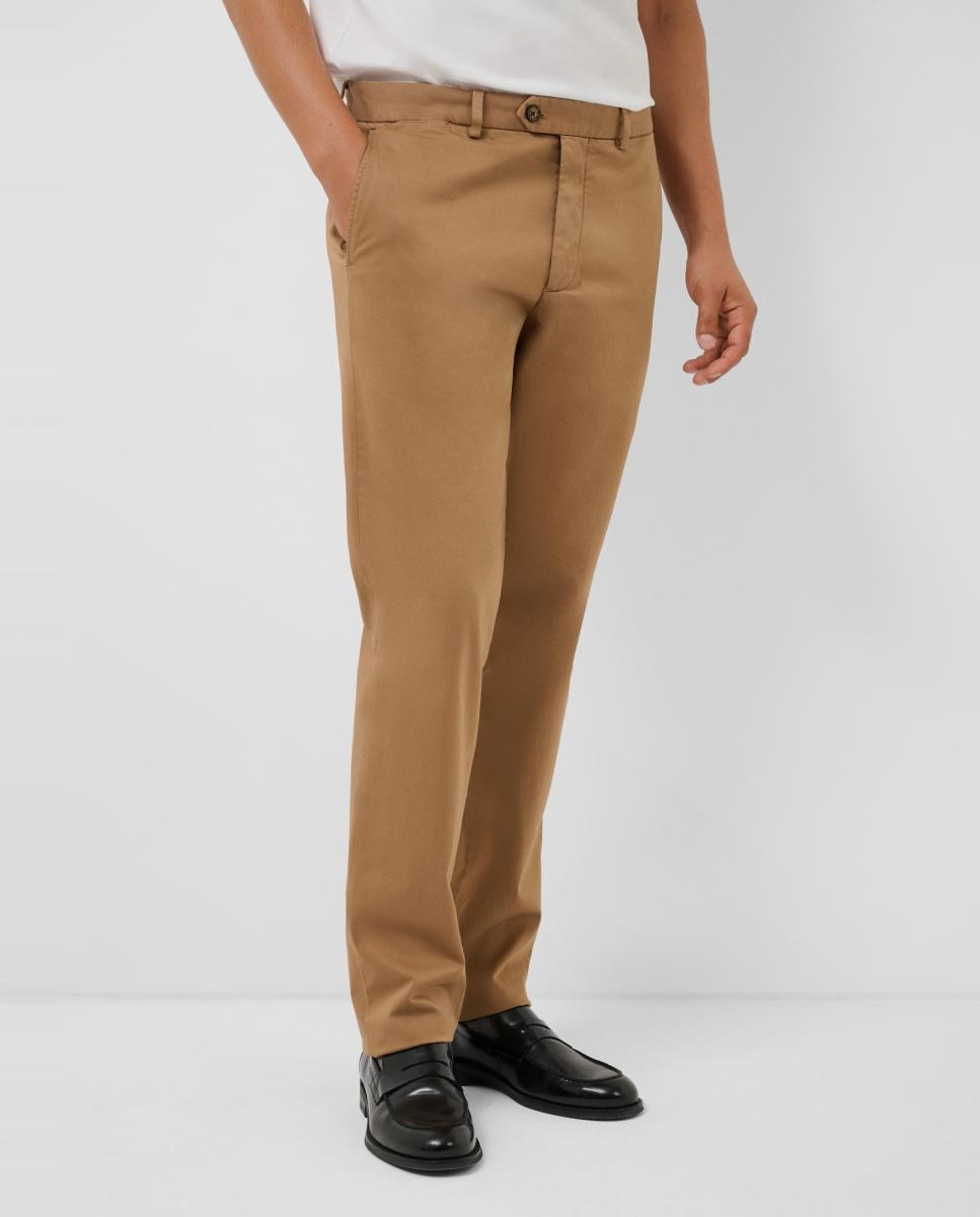 Chino de hombre regular fit tintado - Roberto Verino - Camel Camel-2
