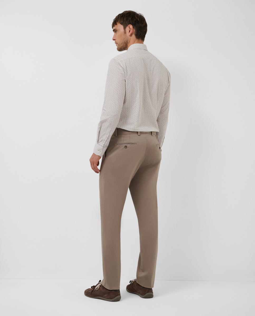 Chino de hombre regular fit tintado - Roberto Verino - Marrón claro Marrón claro-3