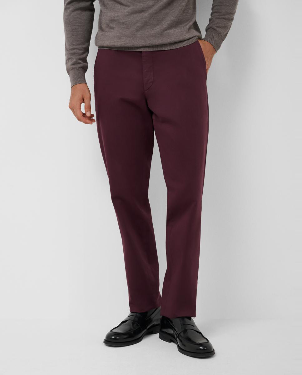 Calças Chino Regular Fit Tingidas Roxo-2