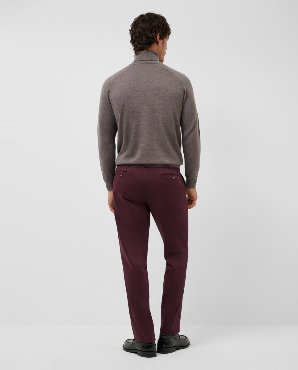 Calças Chino Regular Fit Tingidas Roxo-3