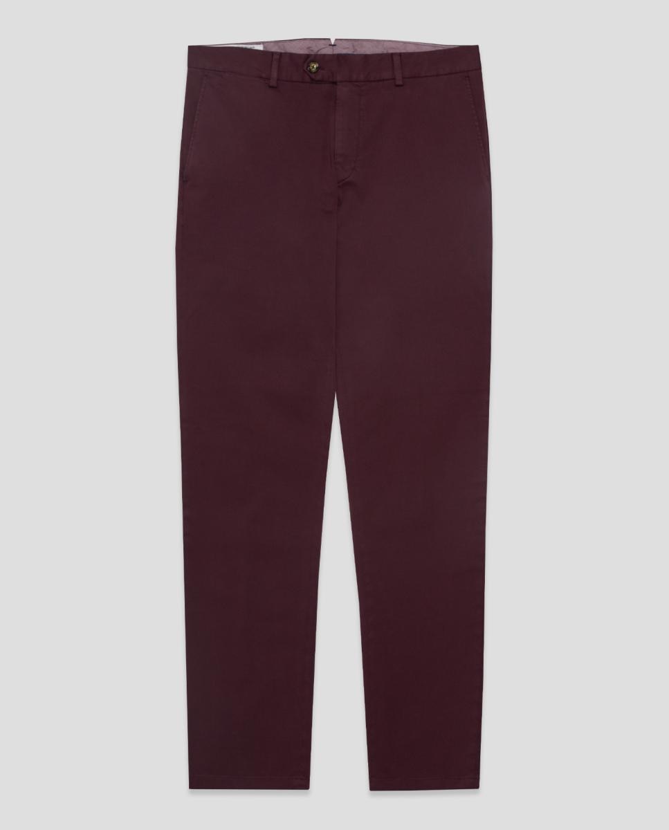 Calças Chino Regular Fit Tingidas Roxo-5