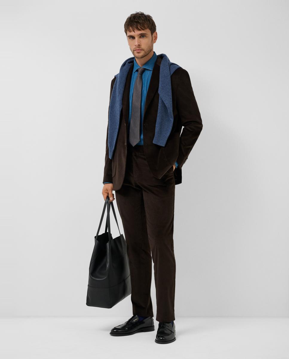 Imagen 0 de Chino de hombre regular fit de pana Marrón