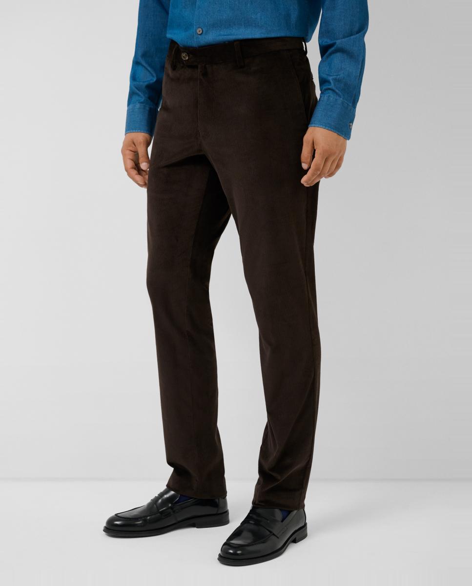 Chino de hombre regular fit de pana - Roberto Verino - Marrón Marrón-2
